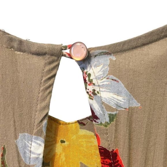 Angie Girls Romper Tan Floral SizeāS (girls) - Picture 5 of 9